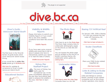 Tablet Screenshot of dive.bc.ca